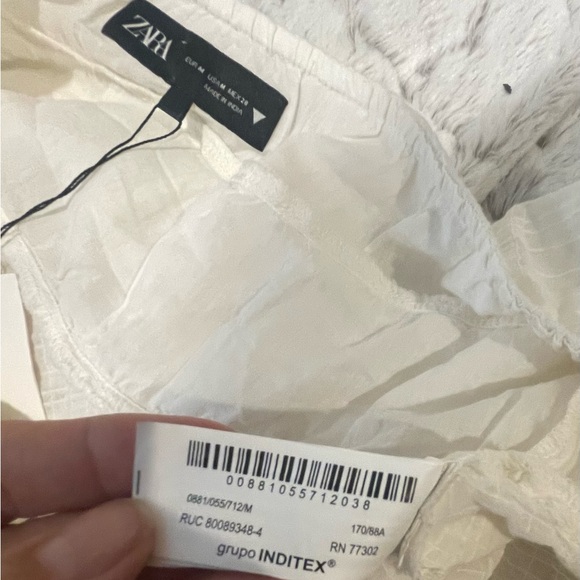 NWT Zara cropped linen shirt - Picture 8 of 9